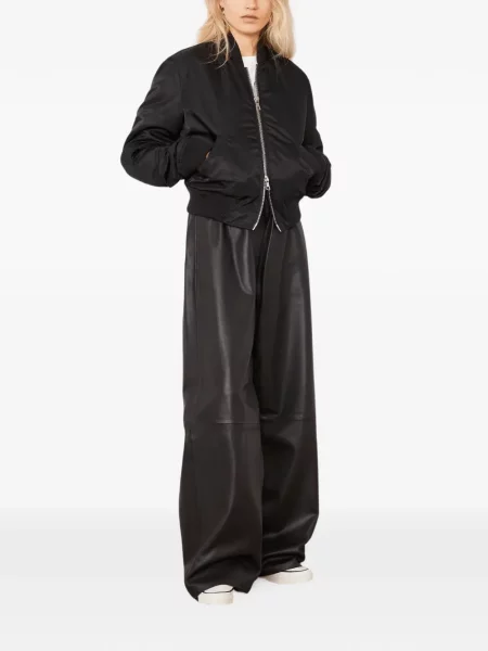 Pantaloni Officine Générale din piele negru