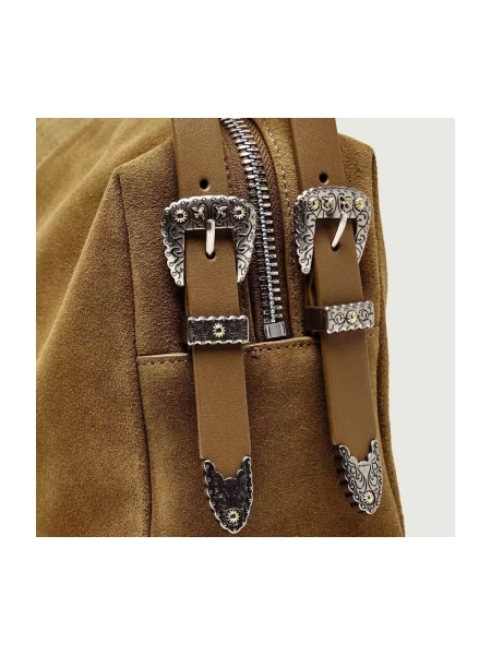 Pinko Geantă pe umăr 24 CLASSIC | piele întoarsă maro