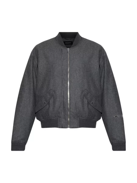 Kurtka bomber Dolce And Gabbana wełniany szary