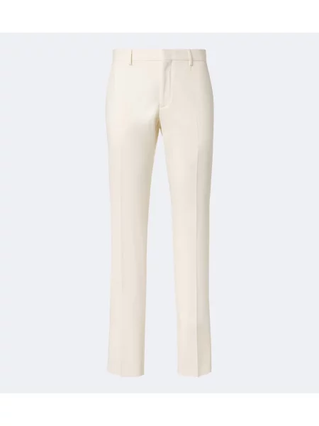 Pantaloni Zegna din cașmir alb