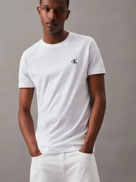 Tricou Calvin Klein Jeans alb