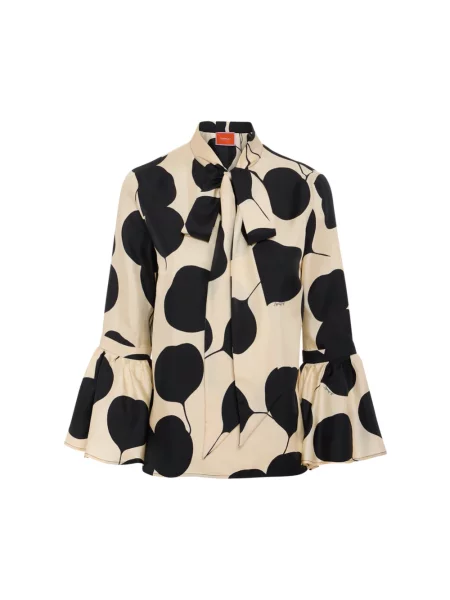 Wielobarwność bluzka La Doublej beżowa