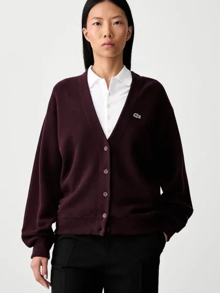 Lacoste cardigan pentru femei cu lână
