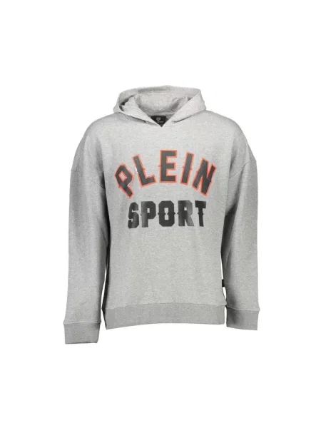 Bluza z kapturem Plein Sport z kapturem szara