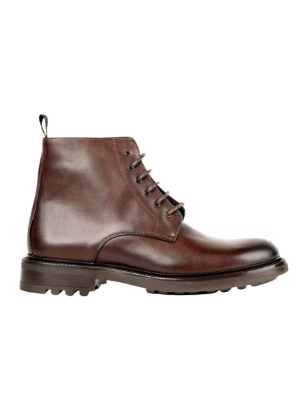 Buty do kostki Exton skórzane brązowe