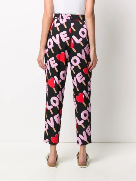 Pantaloni Love Moschino cu imagine negru