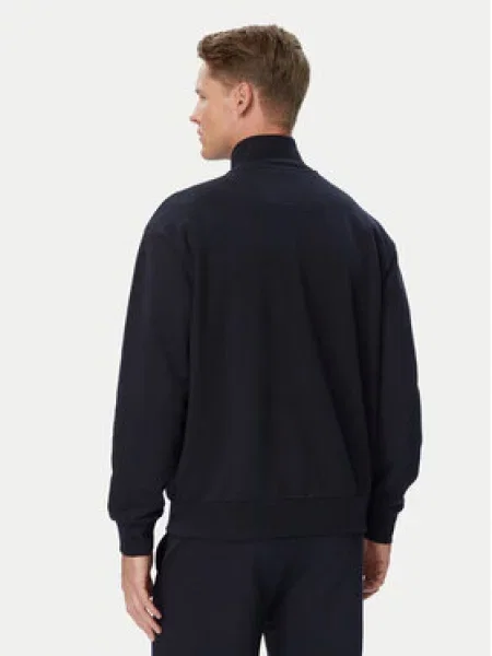 BOSS Green dukserica na zakopčavanje muška s pamukom SW_Collar Full plava