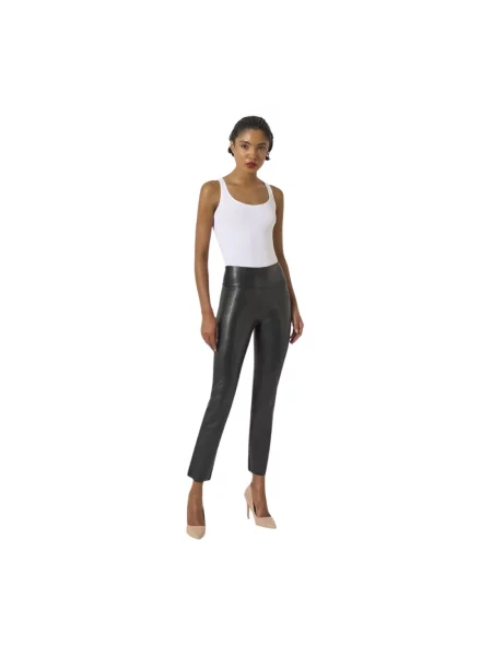 Wolford Spodnie Edie W Stylu Skórzanym schwarz czarne