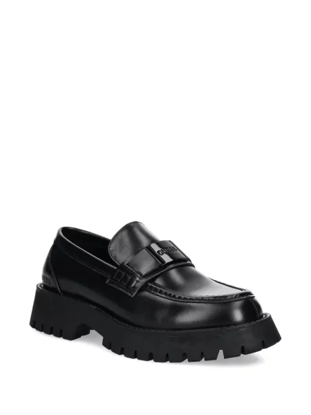 Pantofi loafer Guess cu autograf negru