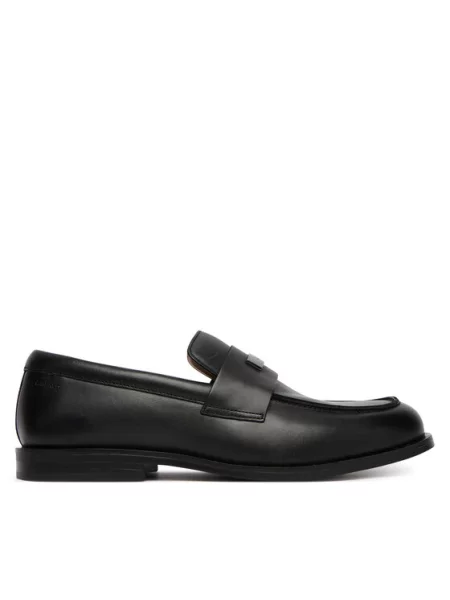 Calvin Klein Κλειστά παπούτσια Ess Rubber Loafer Hw Plaq Va Lth μαύρο