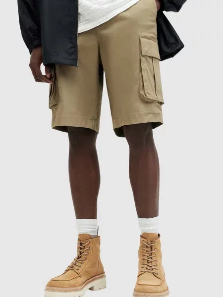 AllSaints kratke hlače SLANE SHORT bež