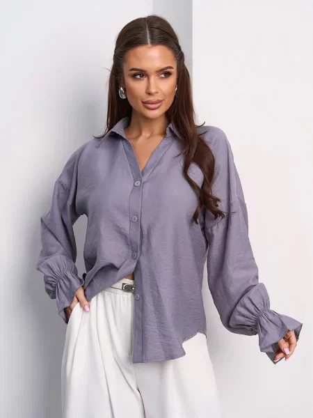 Лляна Сорочка ISSA Plus сірий