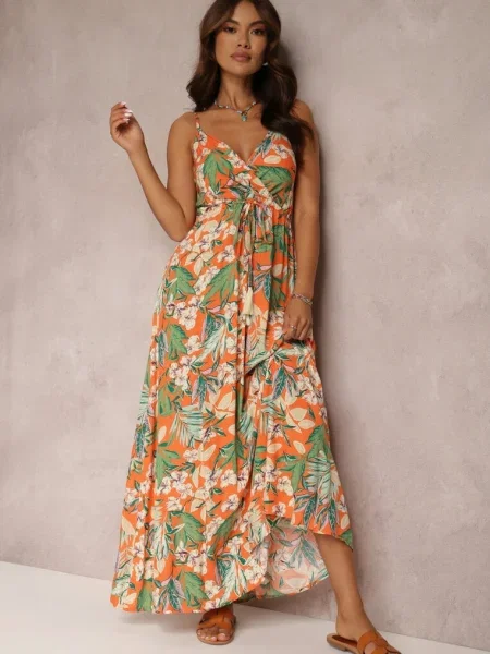 Rochie Nourane portocalie