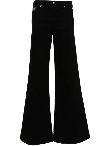 Blugi Versace Jeans Couture cu talie înaltă negru