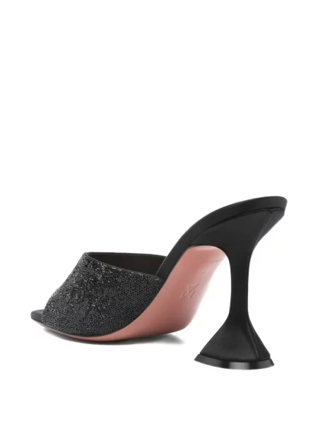 Sandale Amina Muaddi de cristal negru