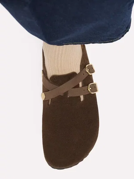 Замшевые мюли Birkenstock