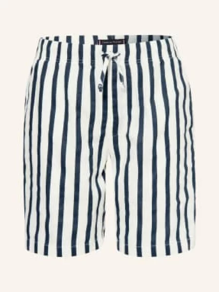 Tommy Hilfiger Šortky Ve Stylu Joggingových Kalhot S Lněným Vzorem / tmavě modrá bílá