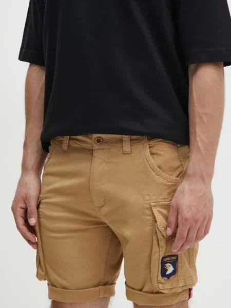Къс панталон Alpha Industries бежово