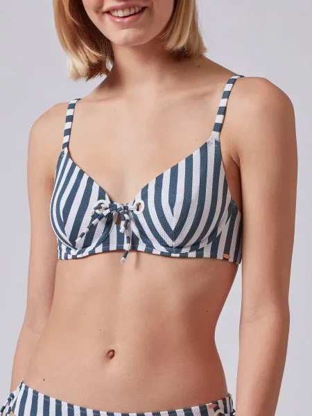 Skiny Bikini felső tengerészkék fehér