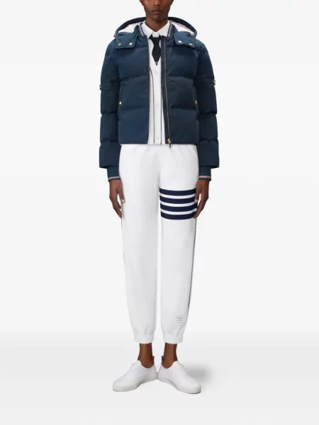 Pantaloni Thom Browne alergare alb