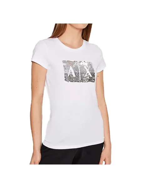 ARMANI EXCHANGE Majica srebro bijela