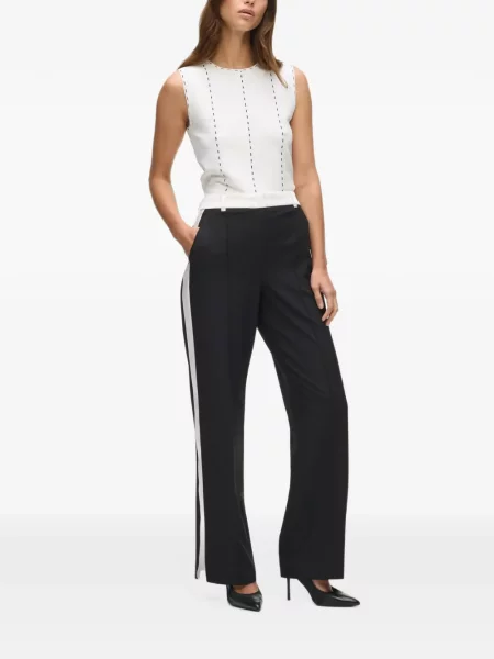 Pantaloni Karl Lagerfeld din satin negru
