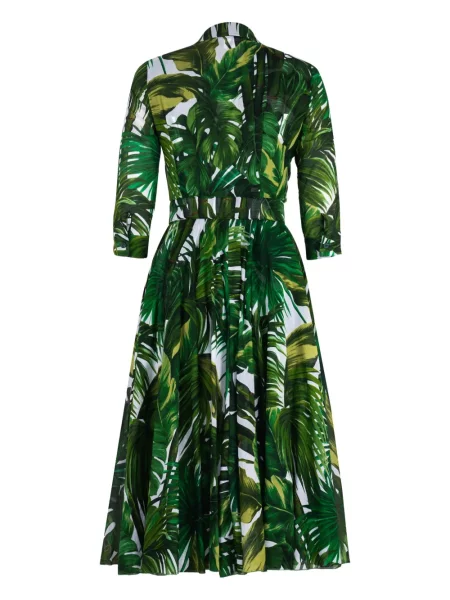 Rochie midi Samantha Sung cu imagine până la genunchi de costum verde