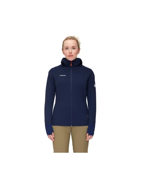 Mammut dámska fleecová mikina Taiss Light ML s kapucňou navy blue modrá