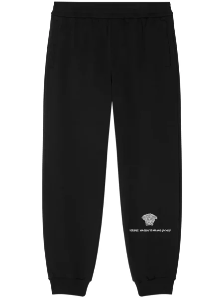 Pantaloni Versace alergare negru