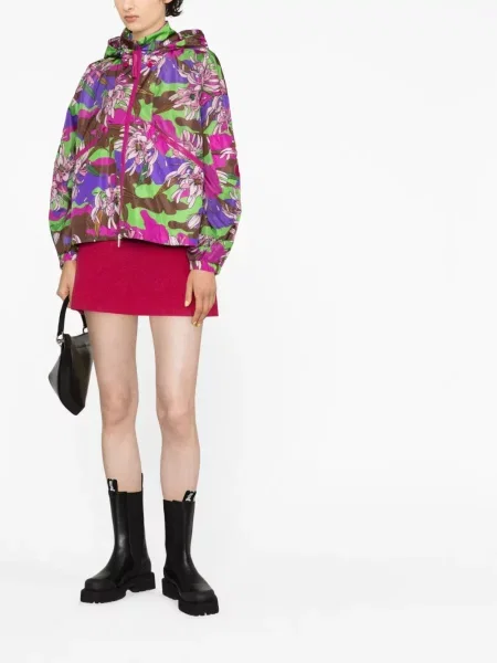 Gėlėtas raštuotas striukė Moncler violetinė