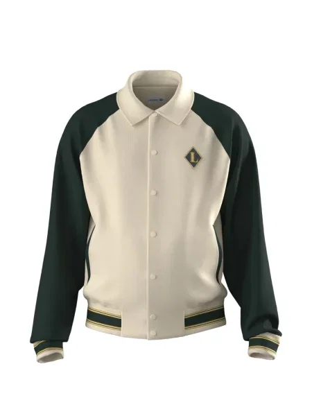 Geacă bomber Lacoste retro alb
