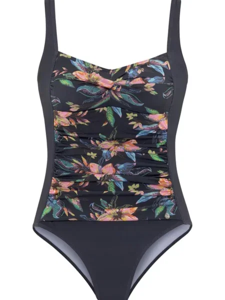 LASCANA Costum de baie întreg Malia metalic gri