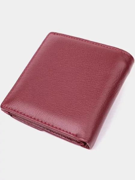 Кожаный кошелек St Leather Accessories бордовый