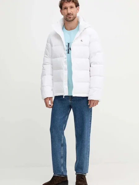 Calvin Klein Jeans geacă de puf alb