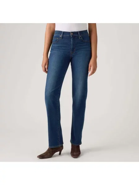 Blugi drepți Levi's® cu talie înaltă albastru