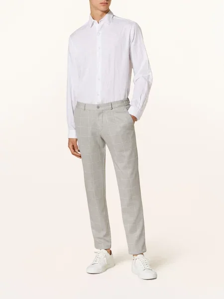 Paul Oblekové Kalhoty Extra Slim Fit Z Žerzeje sand