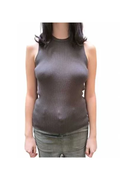 Sweter Rick Owens skórzany szary