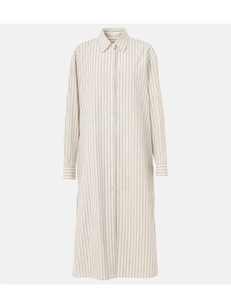 Sukienka koszulowa The Row w paski garniturowa