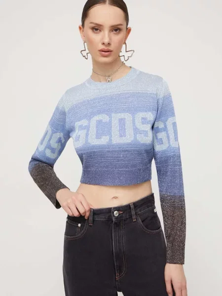 GCDS pulover femei light albastru