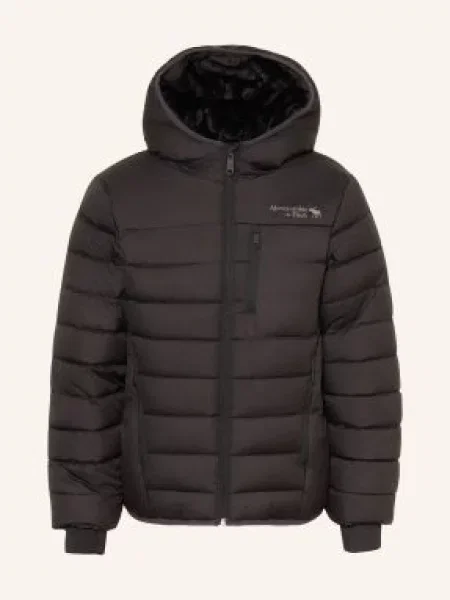 Abercrombie & Fitch Prošívaná Bunda černá