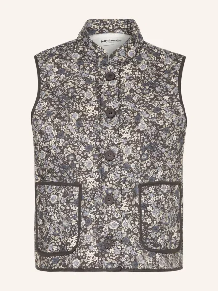 Lollys Laundry Kamizelka Pikowana Cairo grau granatowa