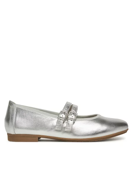 Балетки Jana серебряные