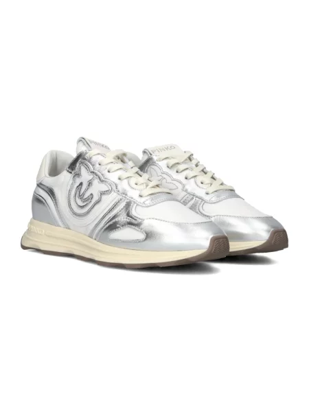 Sneakersy Pinko skórzane szare