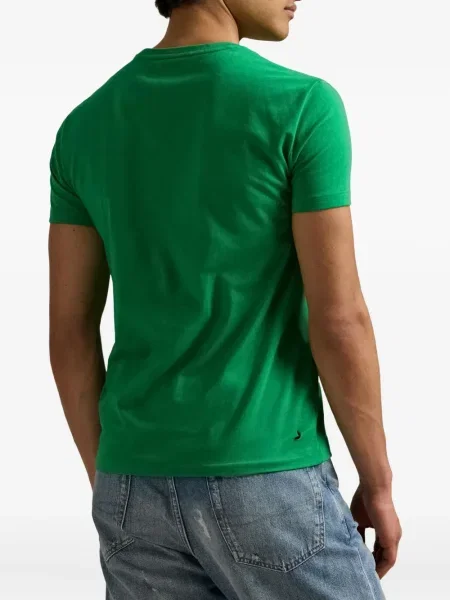 Ριγέ polo Polo Ralph Lauren με κουκούλα με αυτόγραφο λευκό