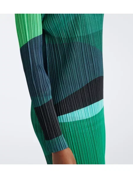 Midi šaty Pleats Please Issey Miyake zelená