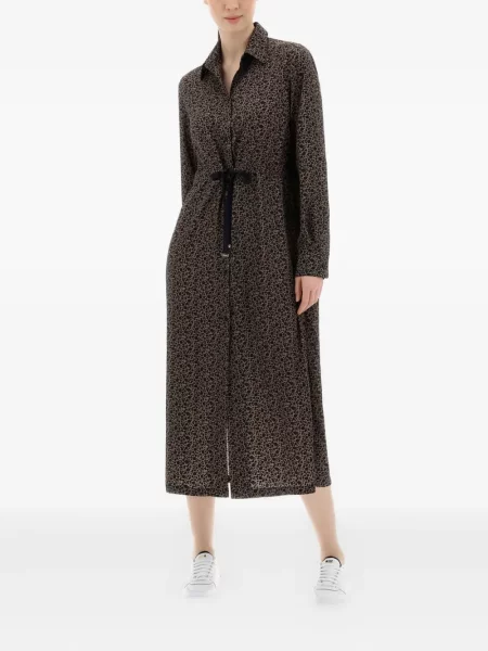 Rochie midi Herno până la genunchi de costum negru