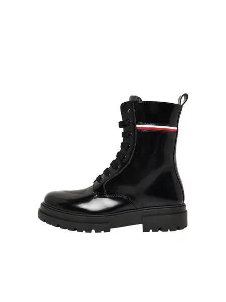 TOMMY HILFIGER Cizme KESSY roșu / negru alb