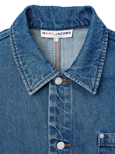 Geacă de blugi Marc Jacobs cu broderie albastru