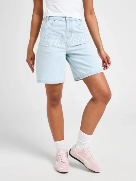 Hoodrich Szorty Jorts Front Script niebieskie