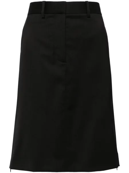 Fustă Helmut Lang de lână negru